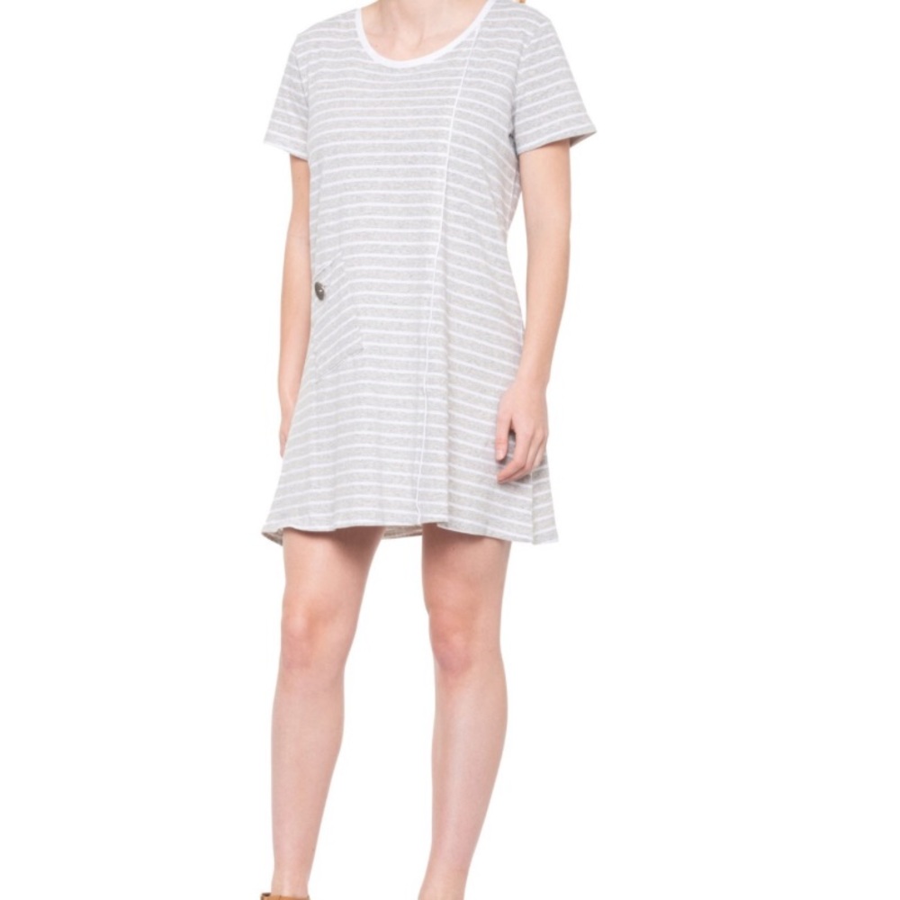 🆕 Neon Buddha Mojave stripped scoop neck Dress w/ pockets